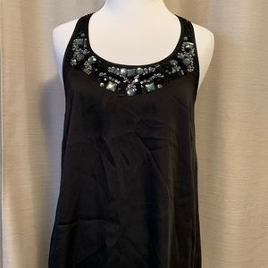 Black Jewel Embellished Top by Express